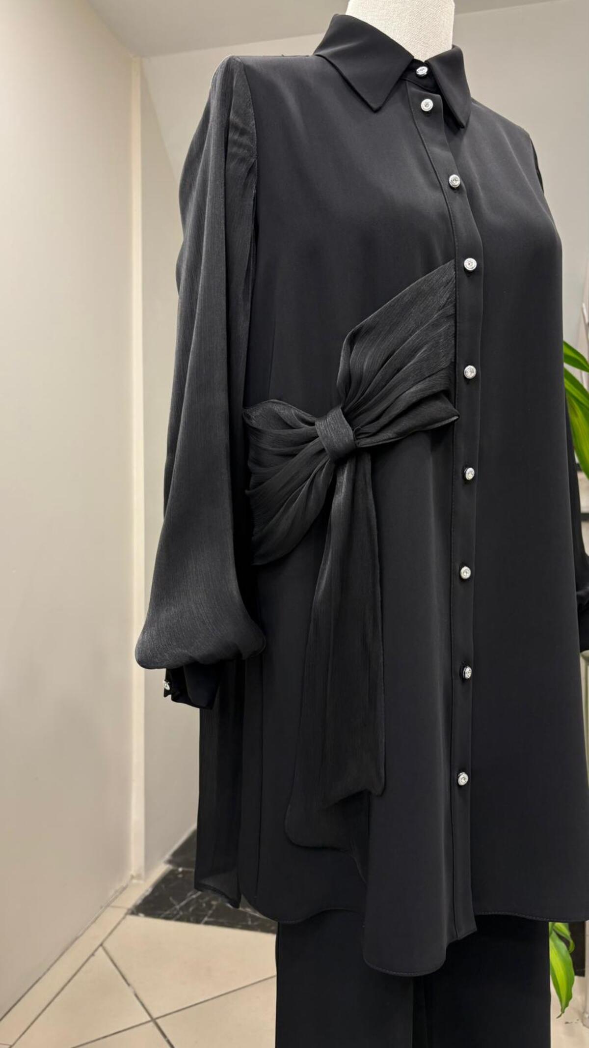 FİYON DETAYLI ŞİFON KOLLU TAKIM