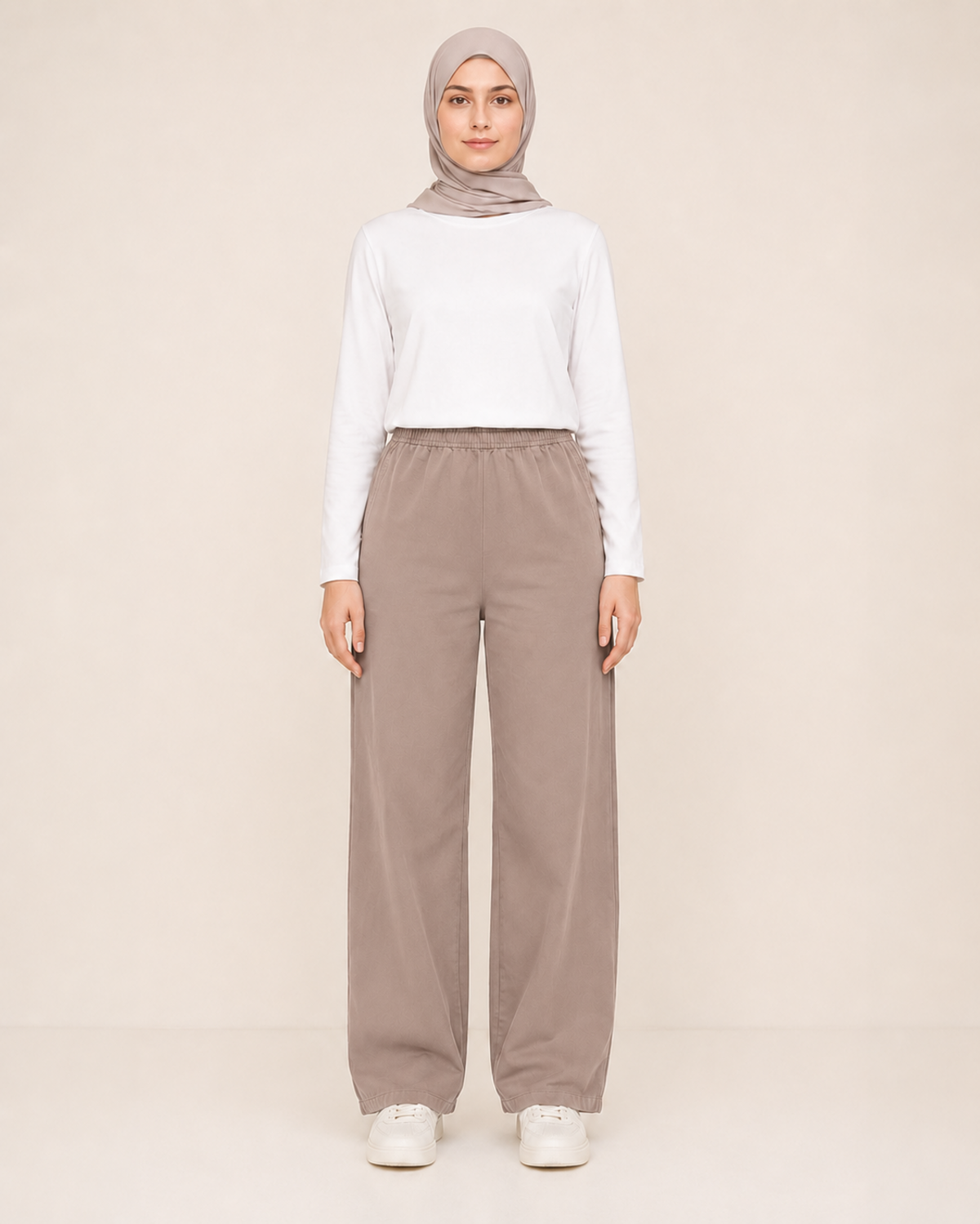 LASTİKLİ TENCEL PANTOLON