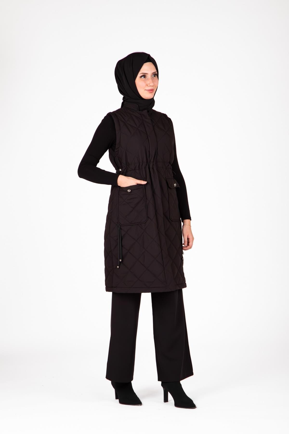 BAKLAVA DESEN KAPİTONE YELEK