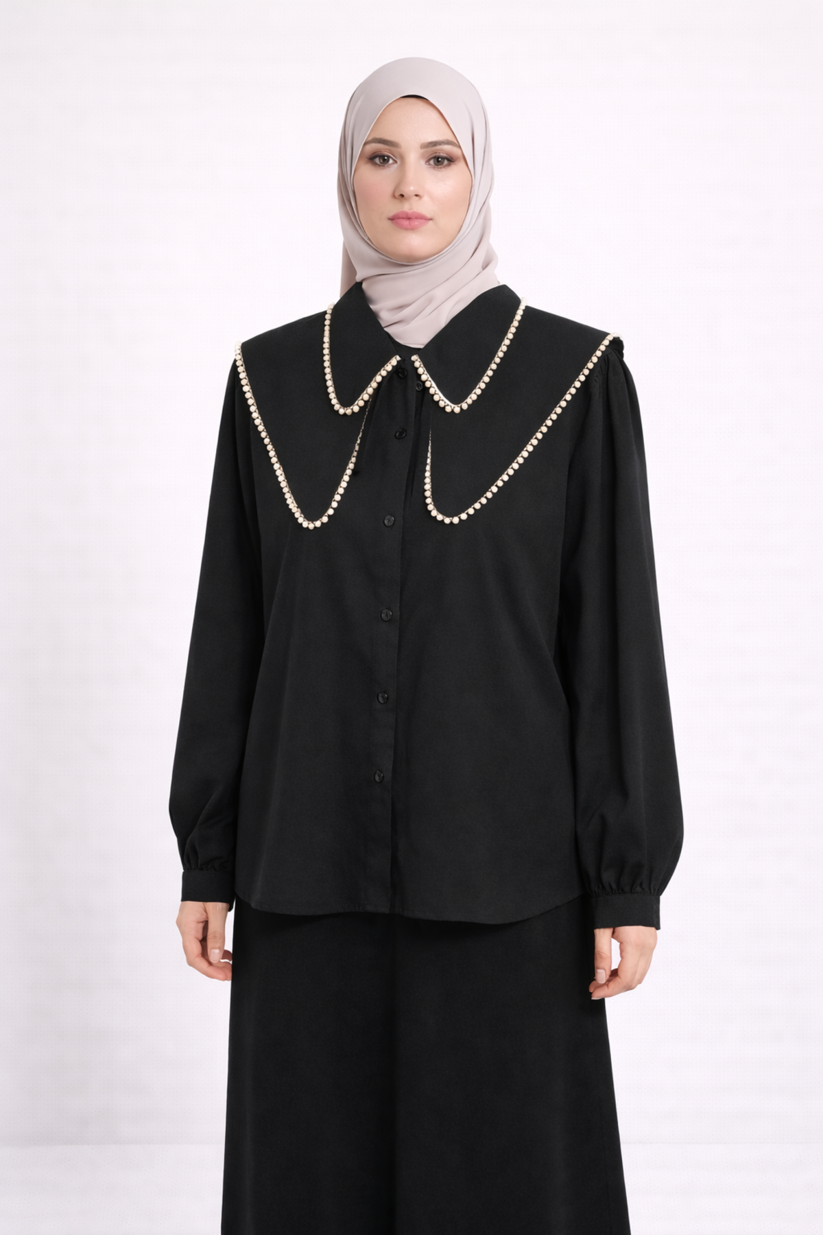 ÇİFT YAKA DETAYLI GÖMLEK