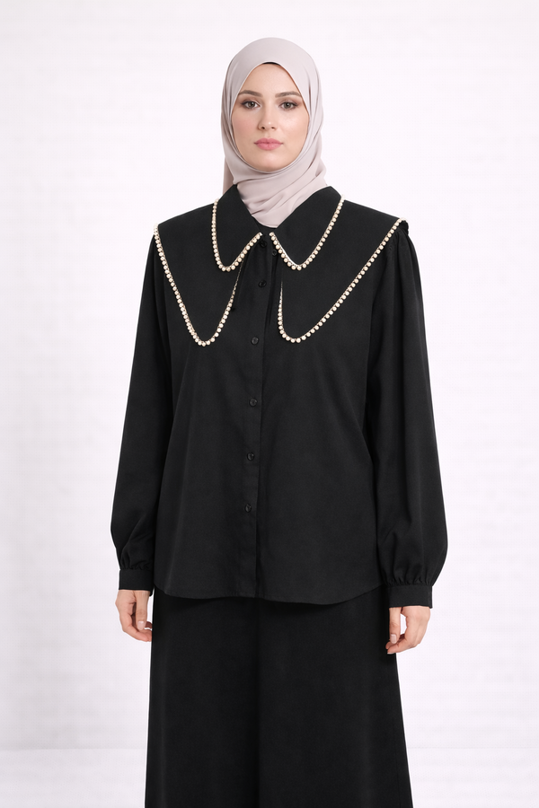 ÇİFT YAKA DETAYLI GÖMLEK