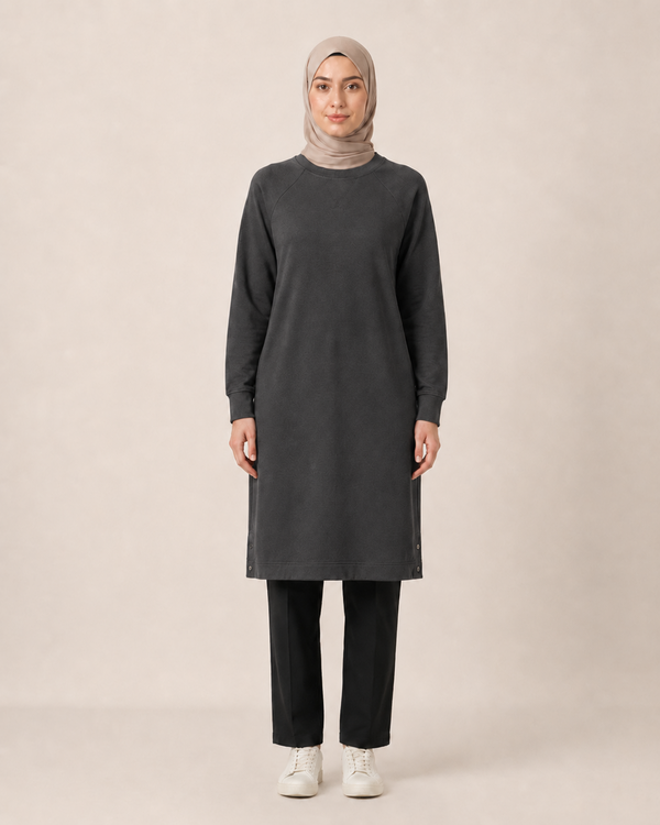 REGLAN KOLLU SWEAT TUNİK İKİ İPLİK