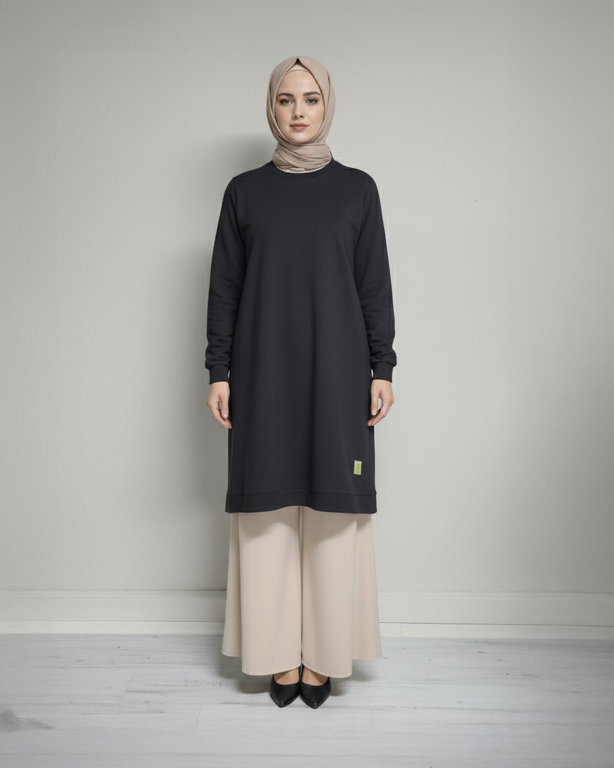 TEK RENK BASIC TUNİK 85 CM