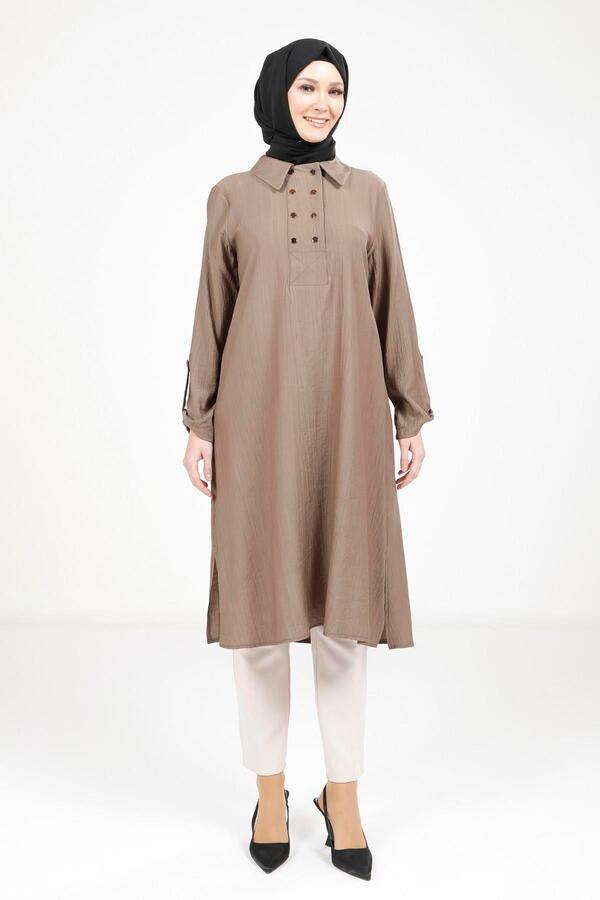 ZIMBA DETAYLI KOL APOLETLİ TUNİK