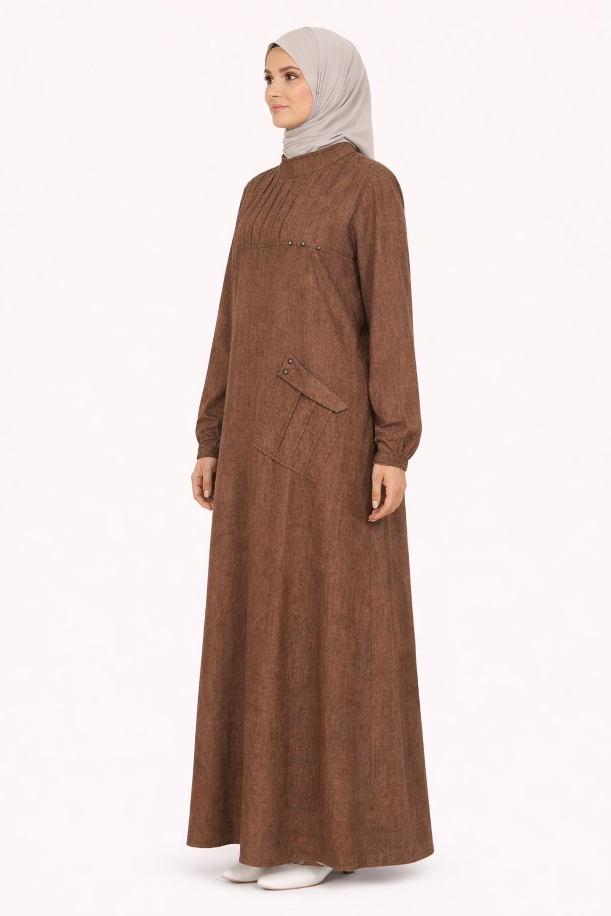 ROBASI PİLELİ CEPLİ ELBİSE