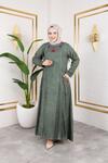 BEŞGEN DİKİŞ DETAYLI ELBİSE