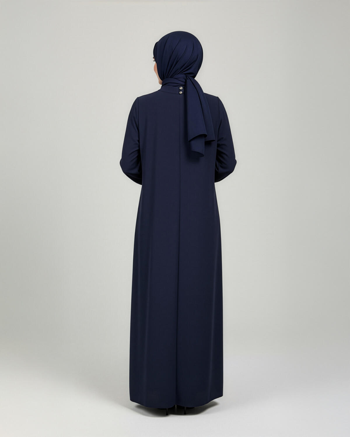 YAKA BÜZGÜLÜ RAHAT KALIP ELBİSE