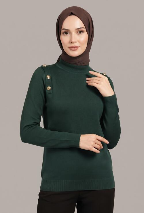 OMUZ DÜĞMELİ KAZAK
