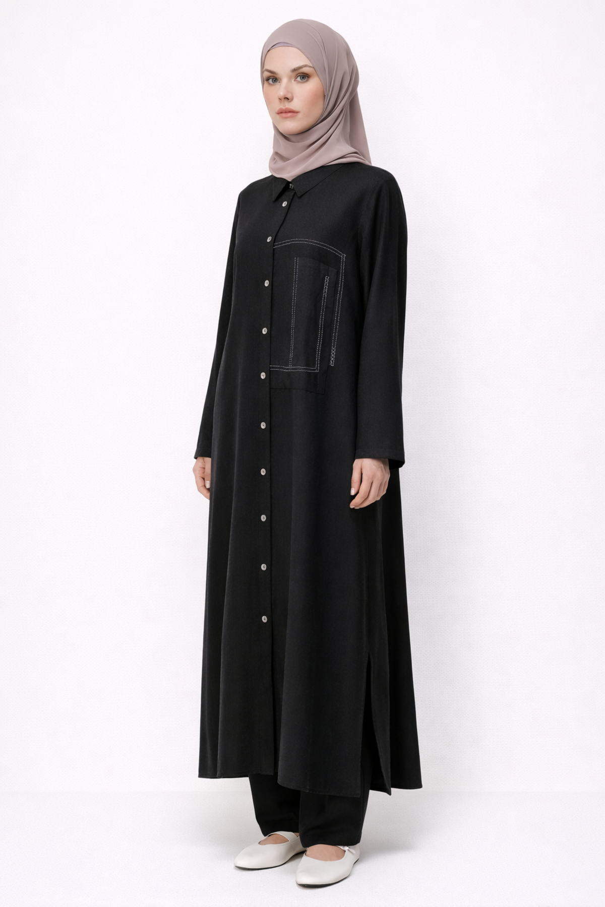 DİKİŞLİ CEP DESENLİ PANTOLONLU TAKIM