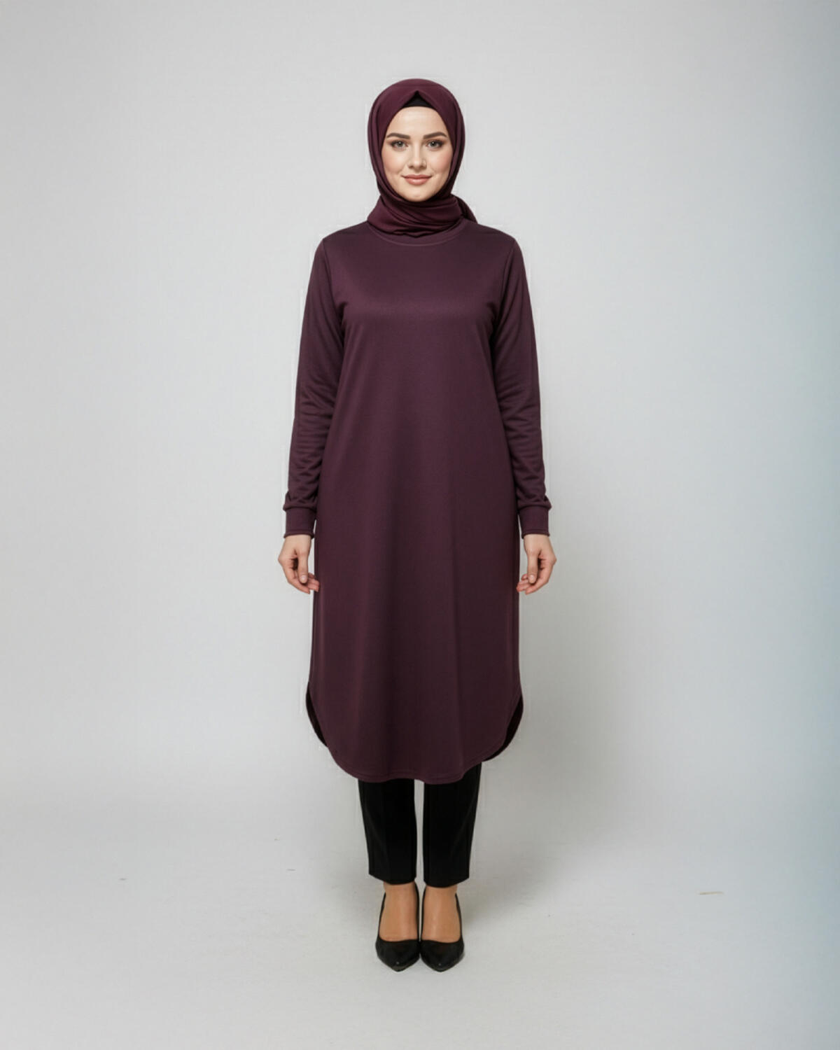 DÜZ RENK KRİSTAL TUNİK