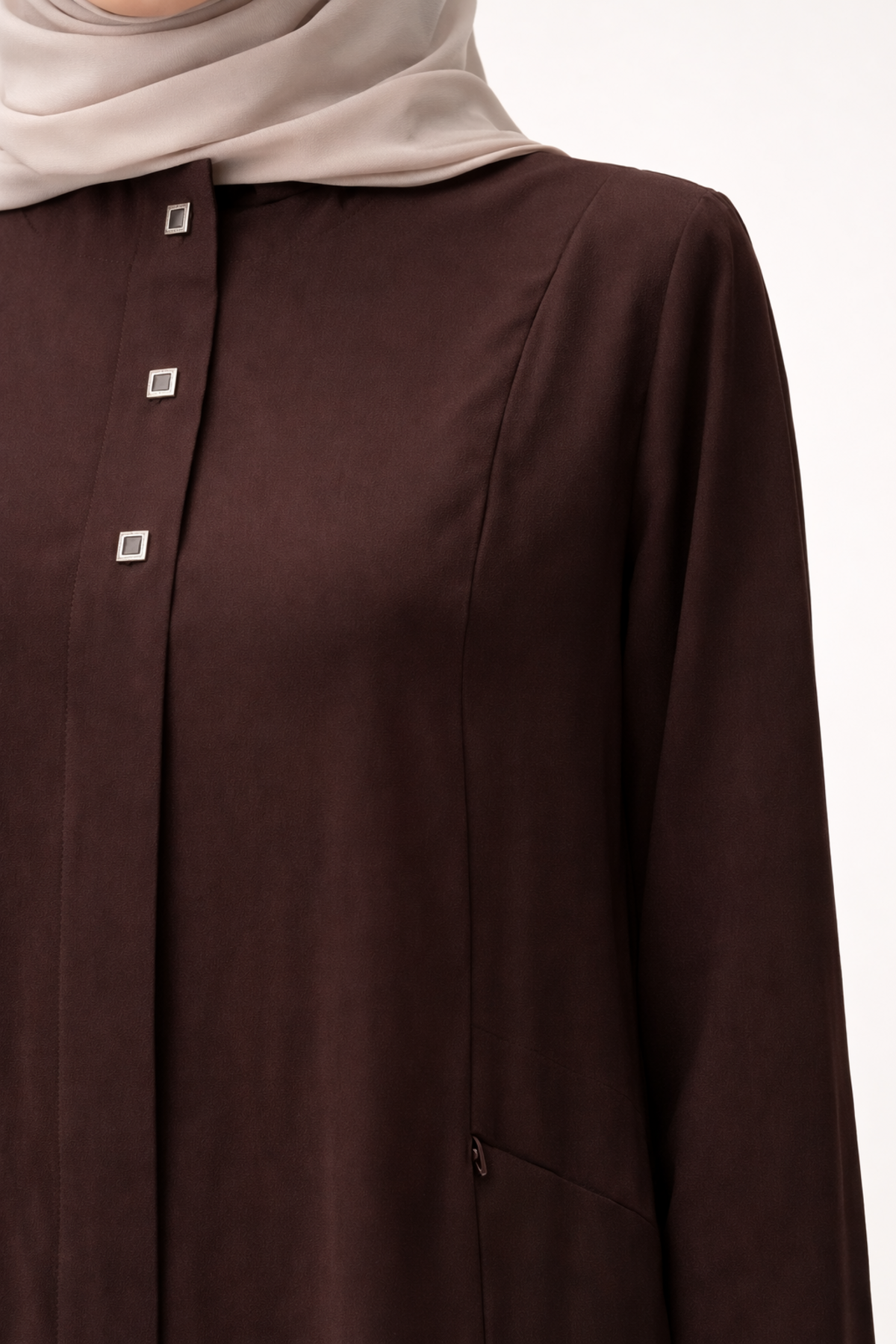 OVAL CEPLİ ÇIT ÇIT DETAYLI FERACE