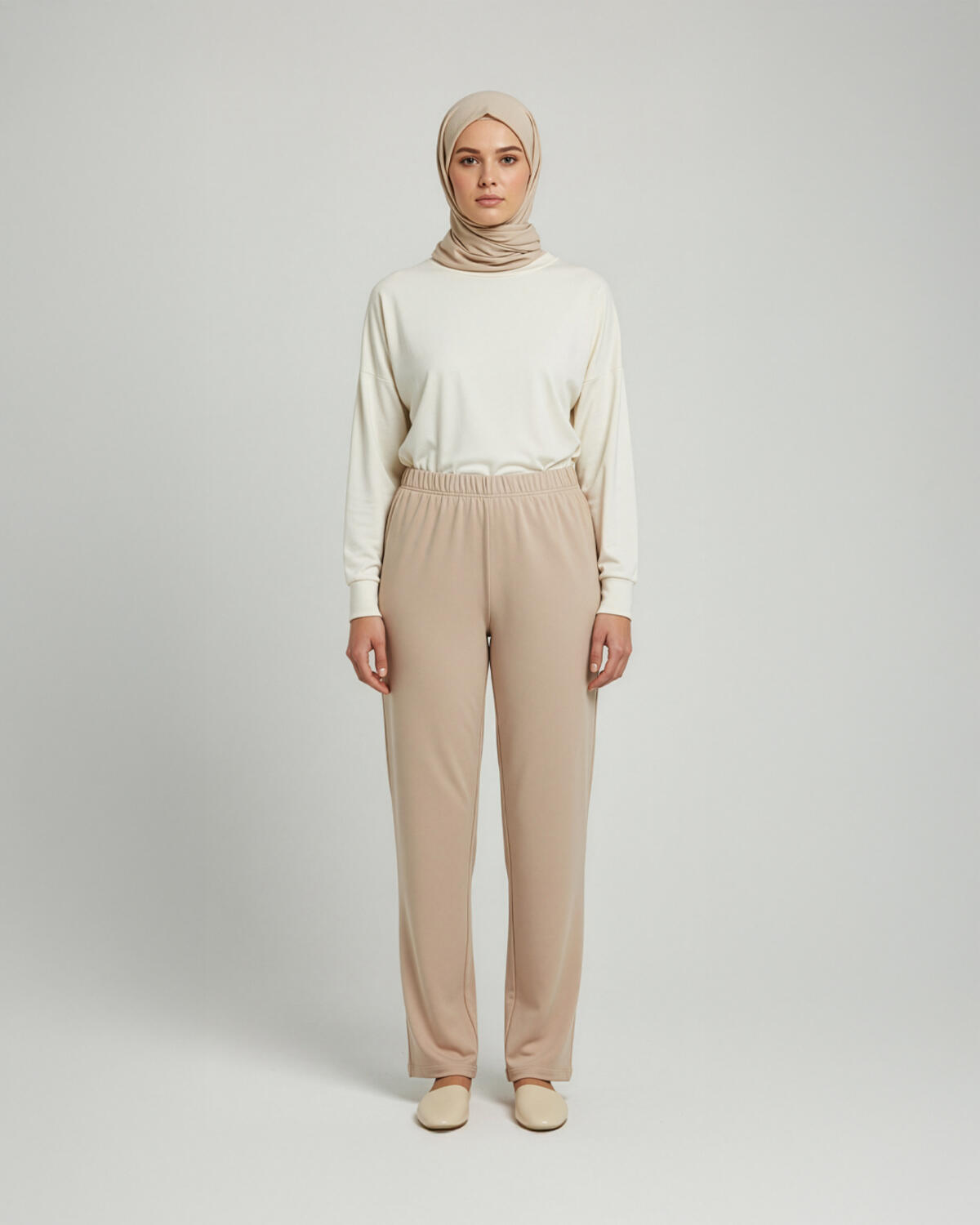 İKİ İPLİK LASTİKLİ PANTOLON