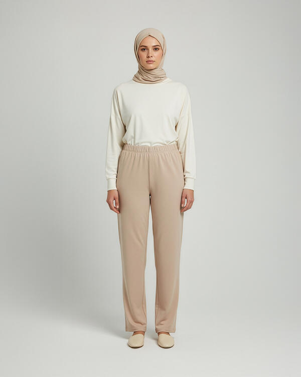 İKİ İPLİK LASTİKLİ PANTOLON