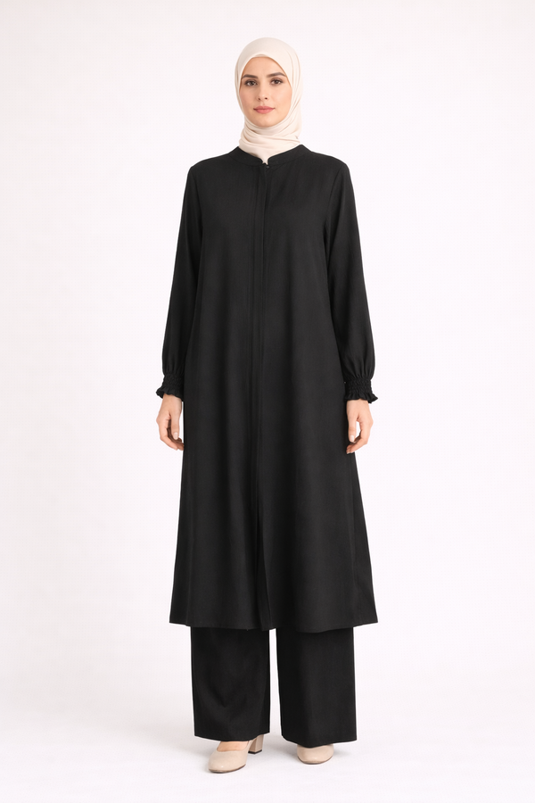 *KOL LASTİKLİ FERMUARLI PANTOLONLU TAKIM