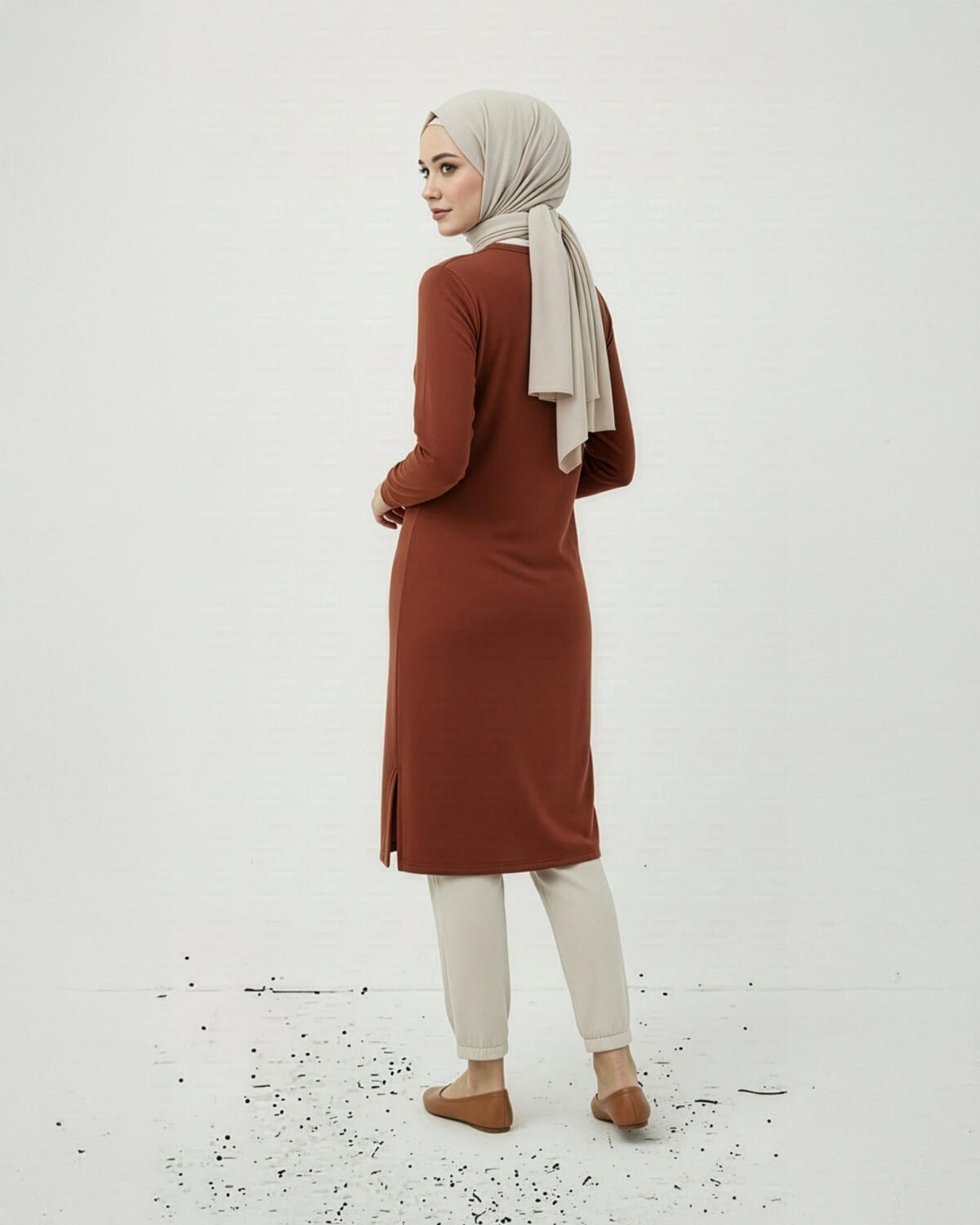 DÜZ RENK KRİSTAL TUNİK