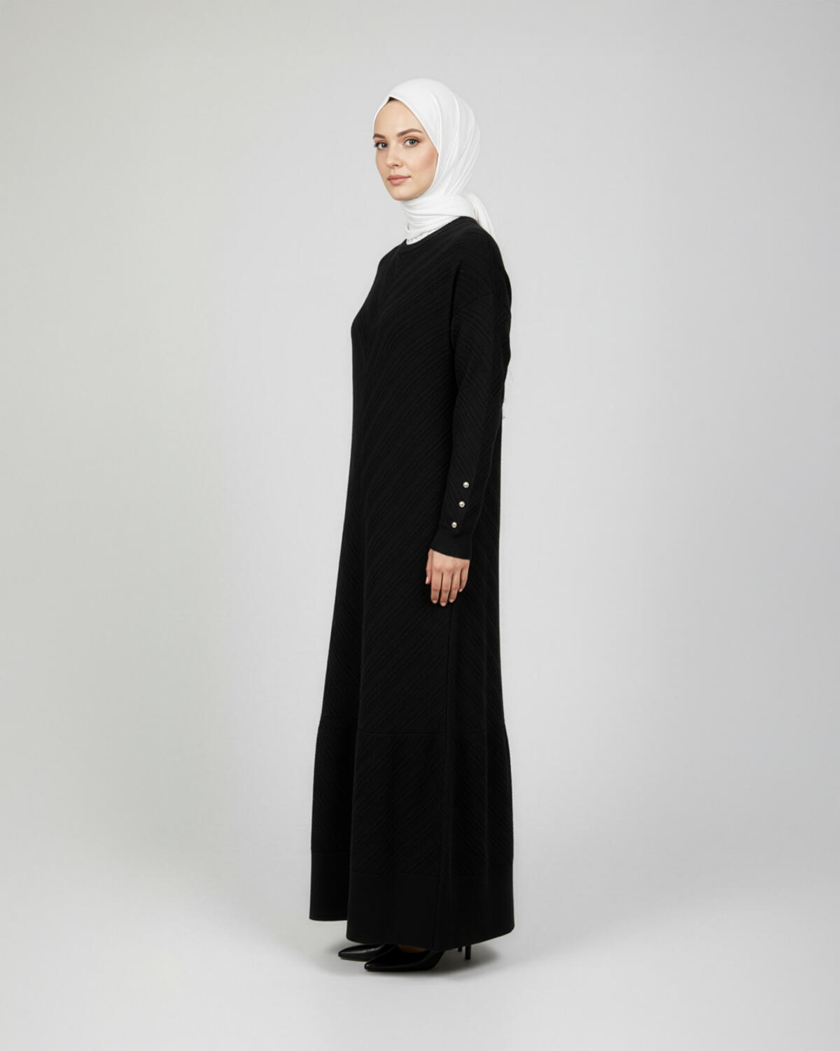 VEREV DESEN TRİKO ELBİSE