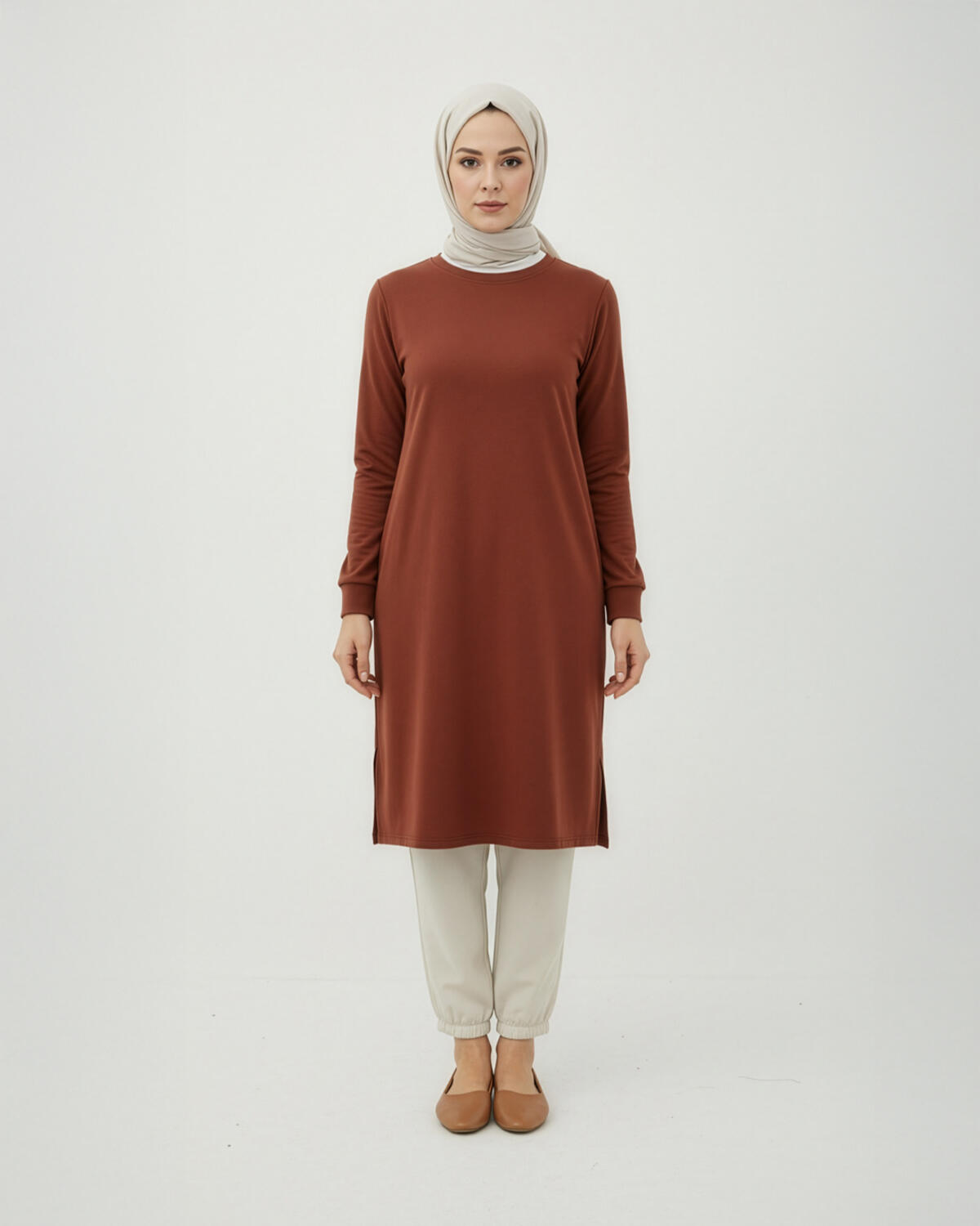 DÜZ RENK KRİSTAL TUNİK