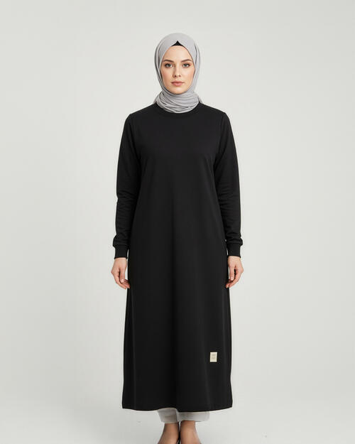 TEK RENK BASIC UZUN TUNİK