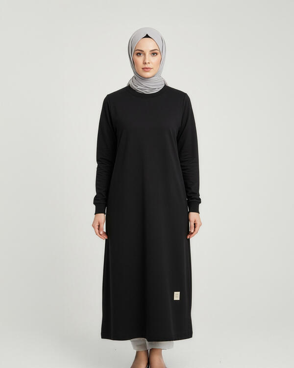 TEK RENK BASIC UZUN TUNİK