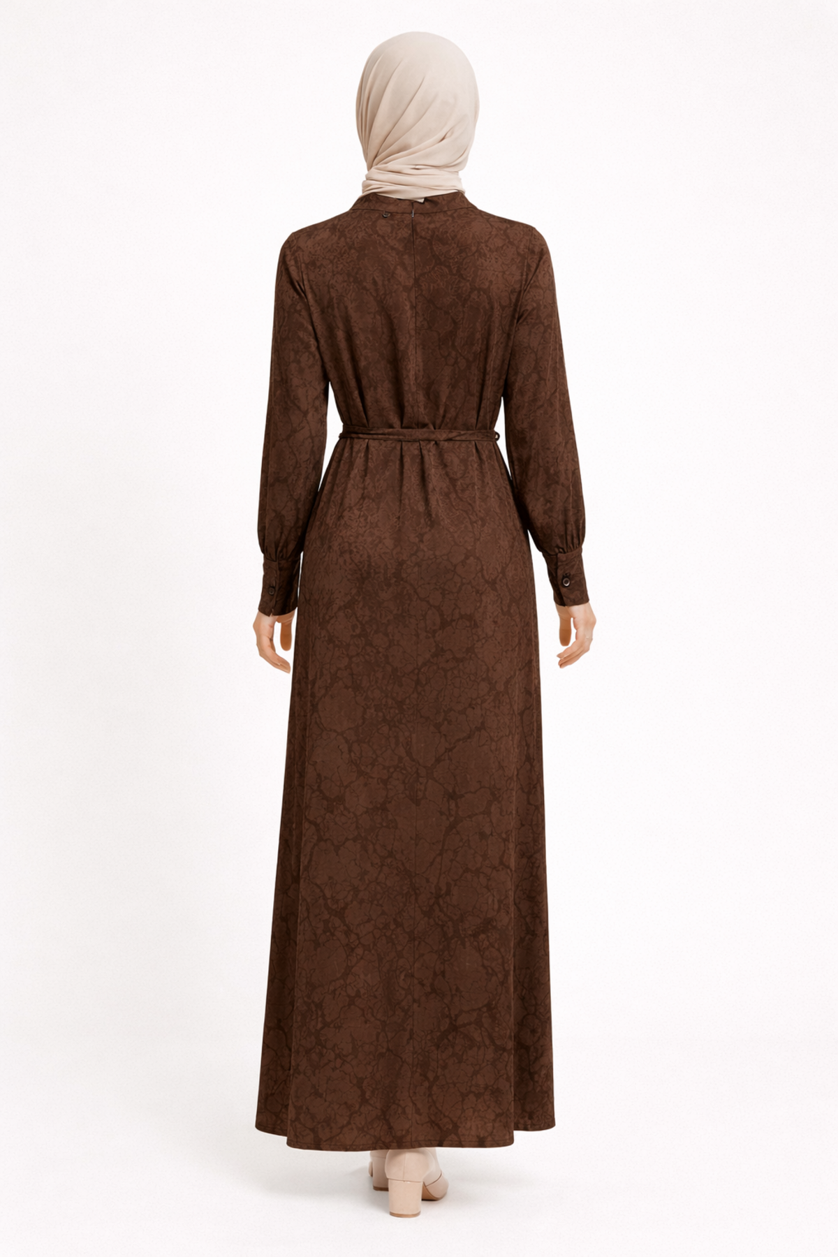 YAN PİLELİ KEMERLİ KUPRA ELBİSE