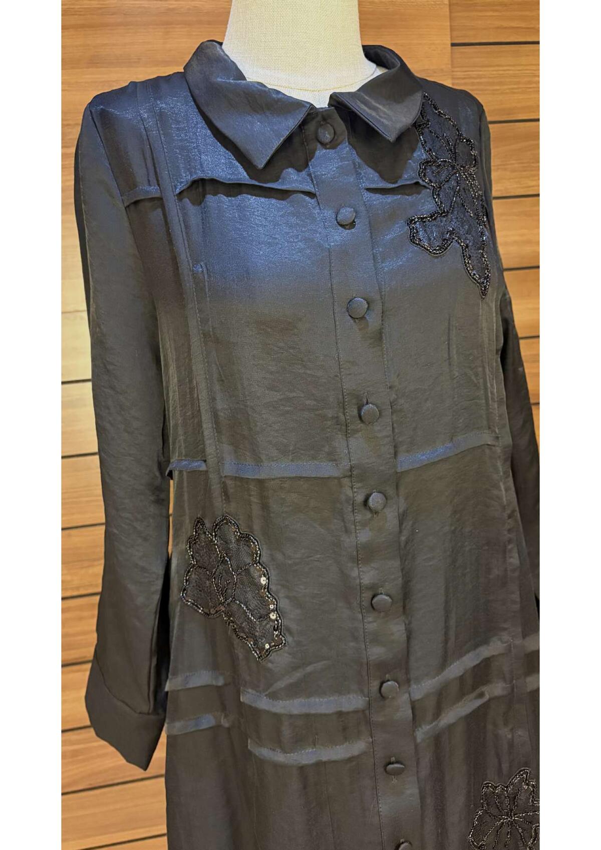 BİYE DETAYLI ÇİÇEK İŞLEMELİ ELBİSE