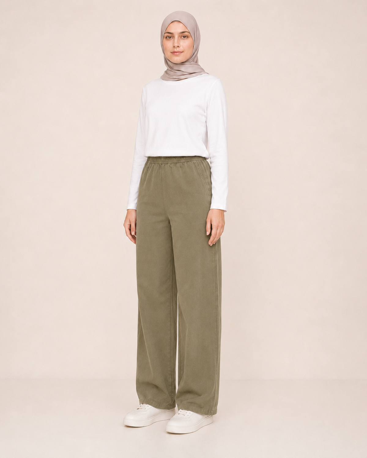 LASTİKLİ TENCEL PANTOLON