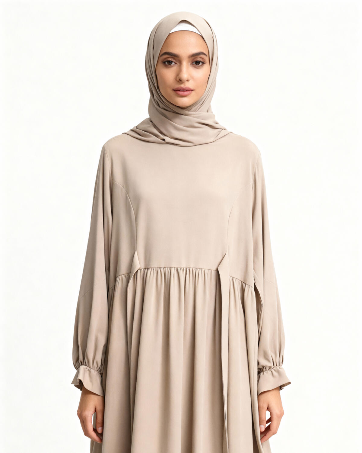 YAN BAĞLAMALI İPEK ELBİSE