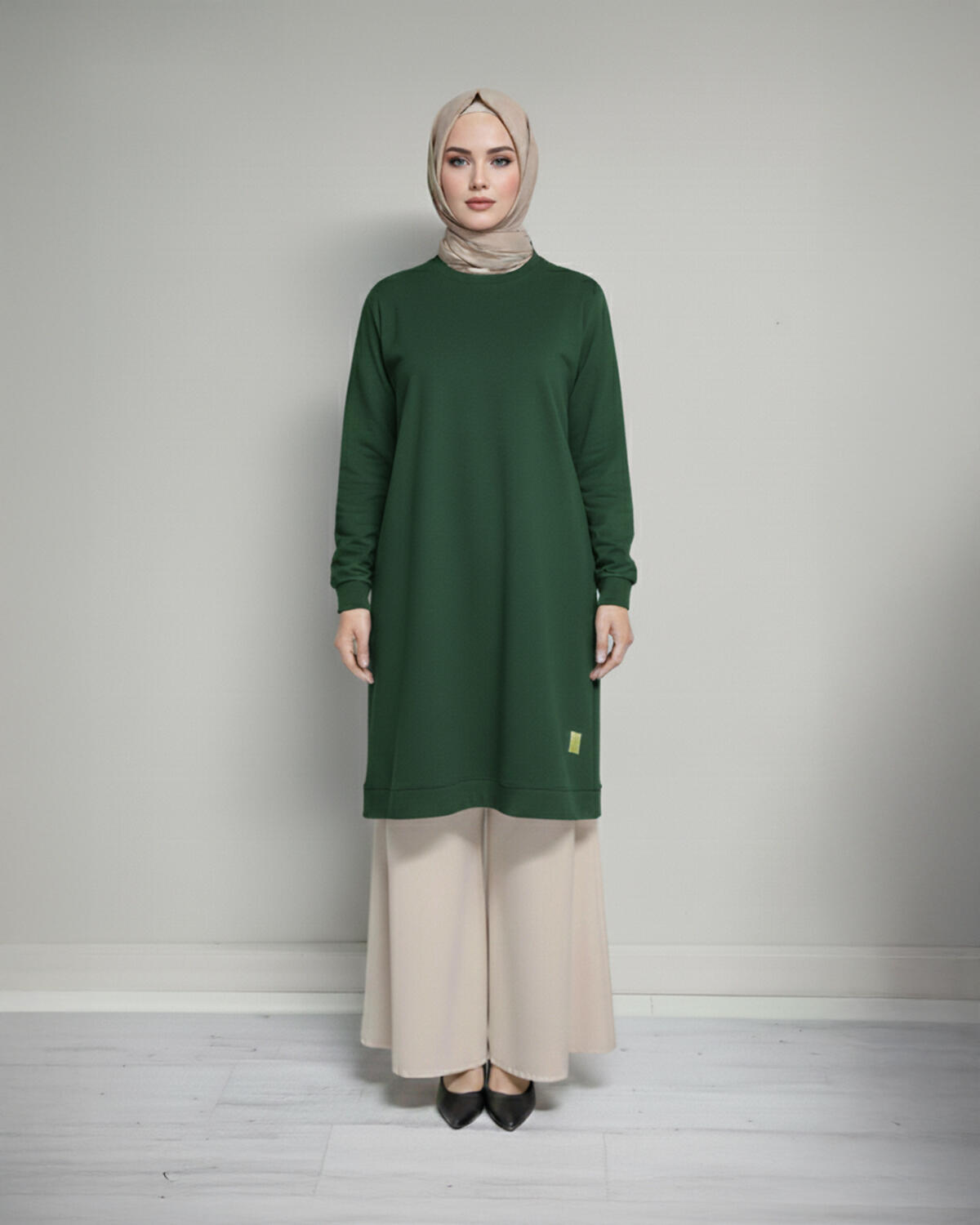 TEK RENK BASIC TUNİK 85 CM