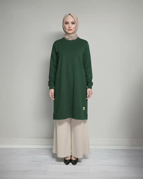TEK RENK BASIC TUNİK 85 CM
