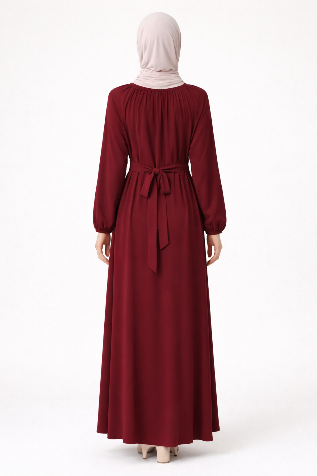 YAKA BÜZGÜLÜ RAHAT KALIP ELBİSE