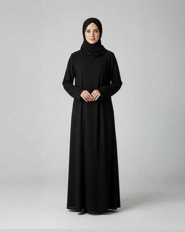 TAŞ DETAYLI DUBAİ FERACE