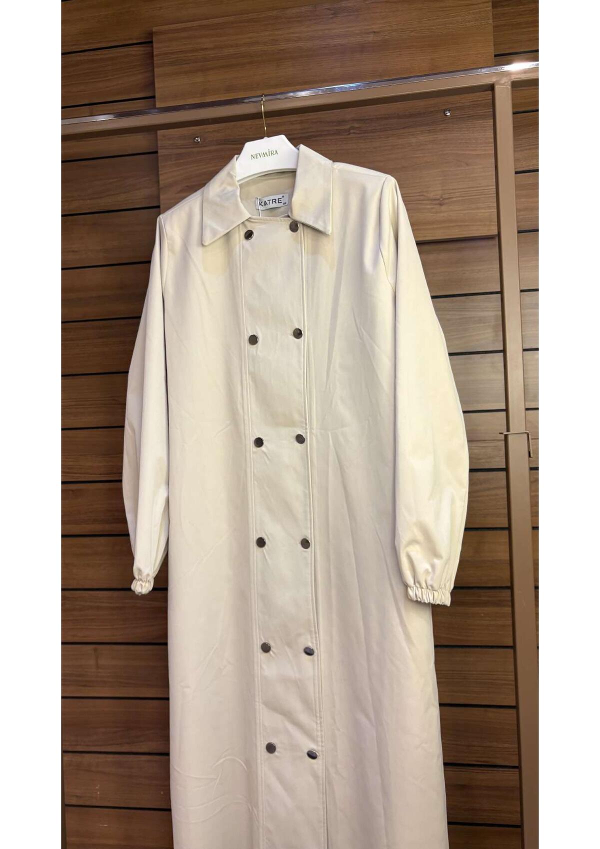 YAKALI ÇITÇITLI TAM BOY TRENÇKOT