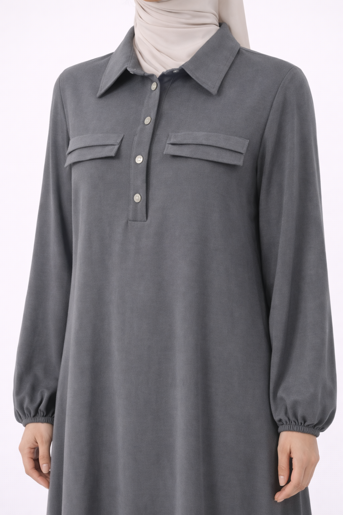 *KAPAK DETAYLI ELBİSE