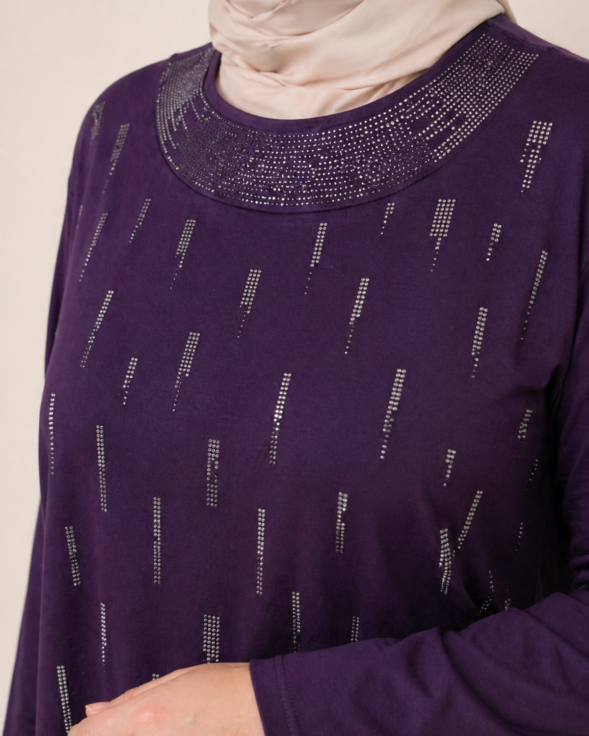 DİKDÖRTGEN TAŞLI BATTAL BLUZ