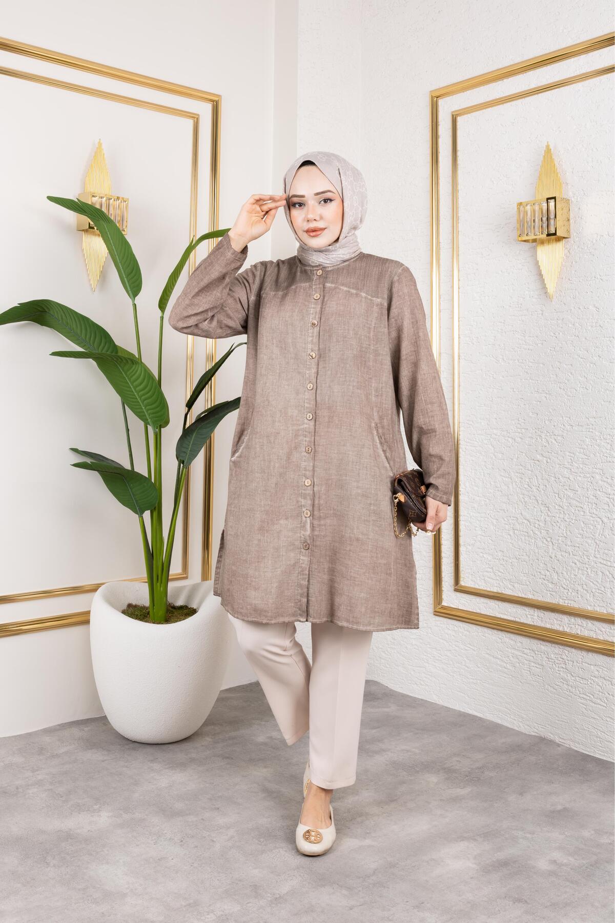 FİLE DETAYLI CEPLİ TUNİK