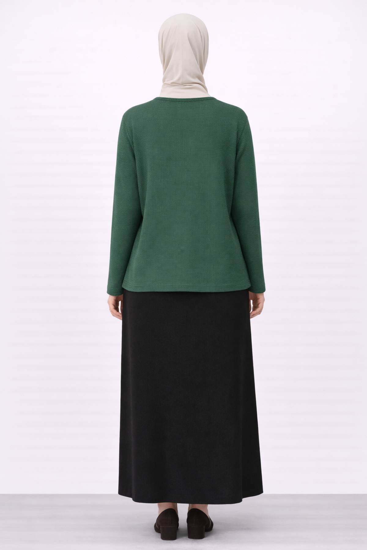 BİSİKLET YAKA FİTİLLİ İŞLEMELİ BLUZ