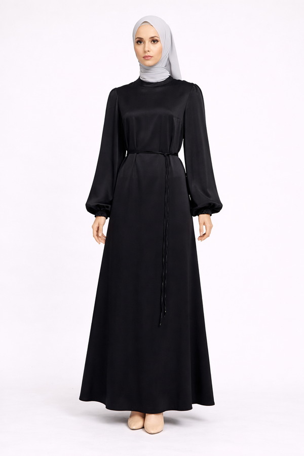 BALON KOL DÜZ ELBİSE