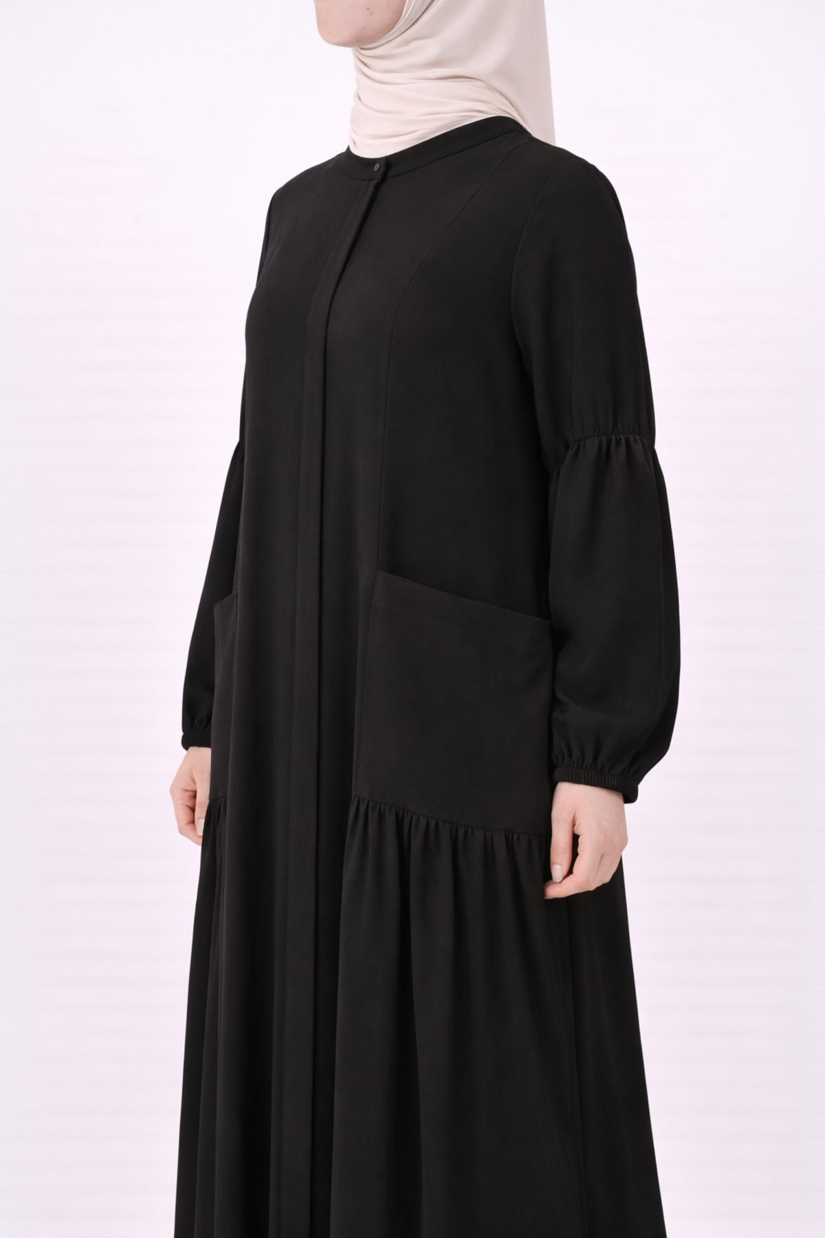 *CEP DETAYLI BÜZGÜLÜ ELBİSE