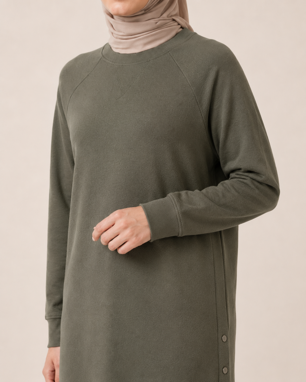 REGLAN KOLLU SWEAT TUNİK İKİ İPLİK