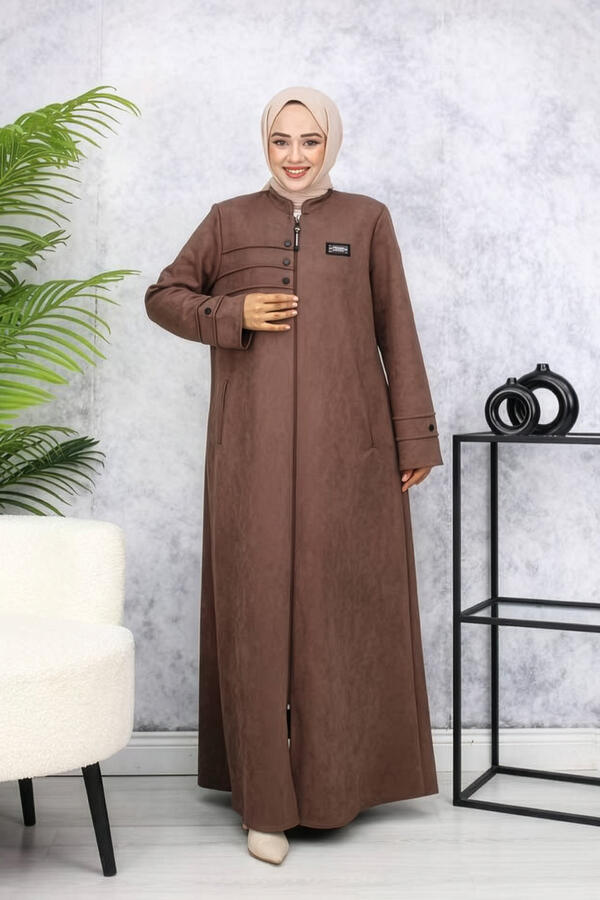 HAKİM YAKA 3 BİYE SÜET FERACE