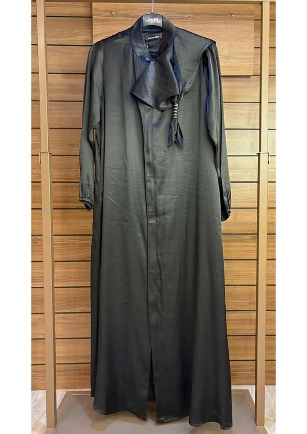 OMUZDAN FULARLI ELBİSE