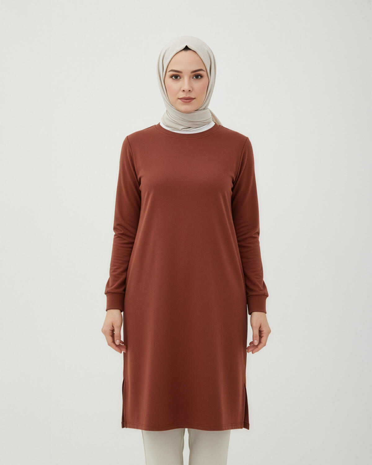 DÜZ RENK KRİSTAL TUNİK