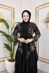 LASELİ ŞİFON KATLI ABAYA