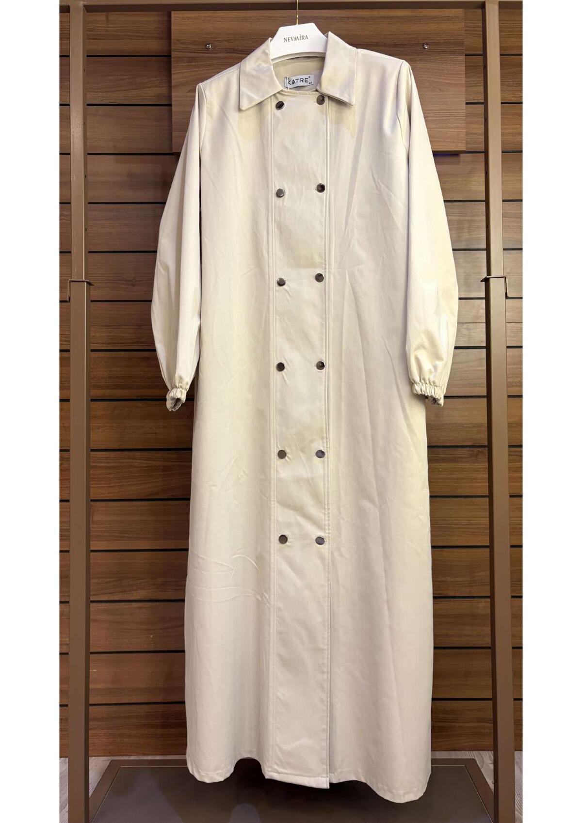 YAKALI ÇITÇITLI TAM BOY TRENÇKOT