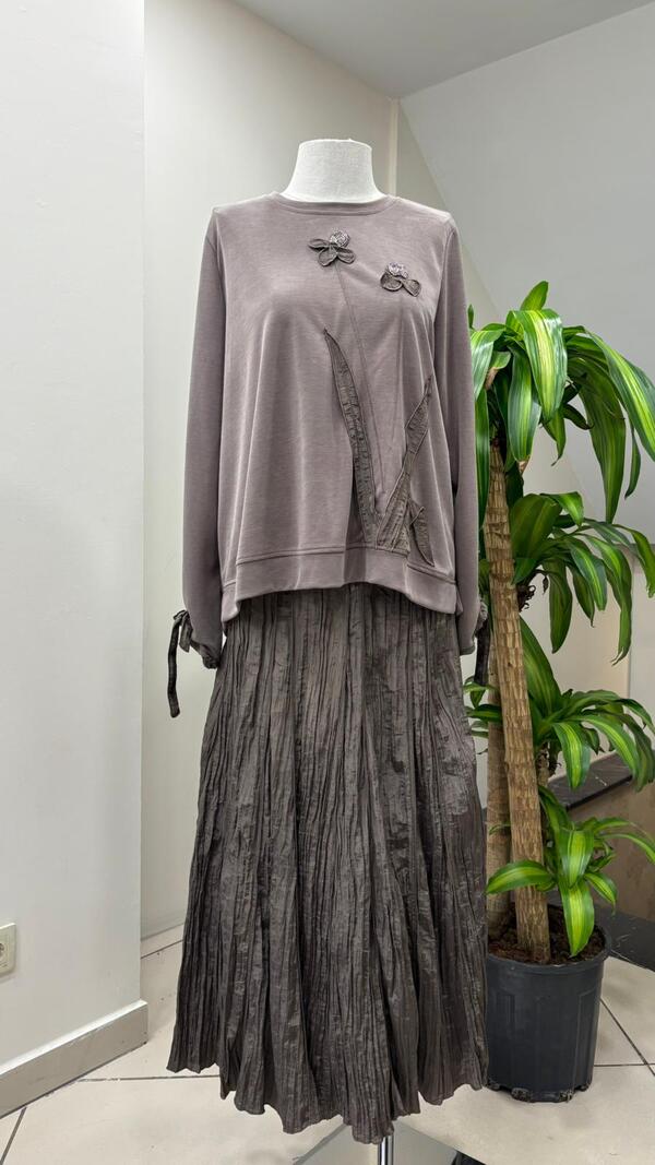 KRAŞLI DESENLİ ETEKLİ TAKIM