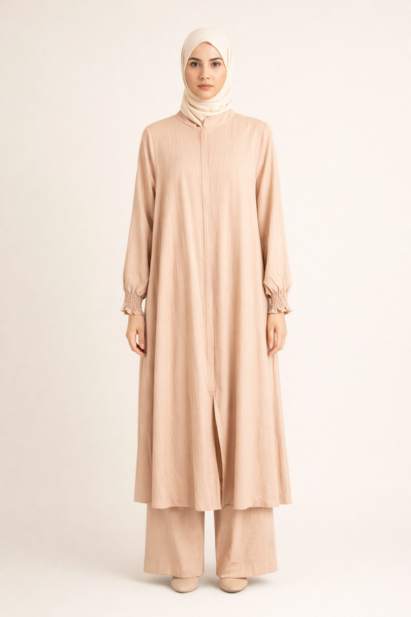 *KOL LASTİKLİ FERMUARLI PANTOLONLU TAKIM