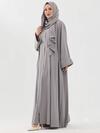KOL MANŞETLİ MEDİNE İPEĞİ ABAYA