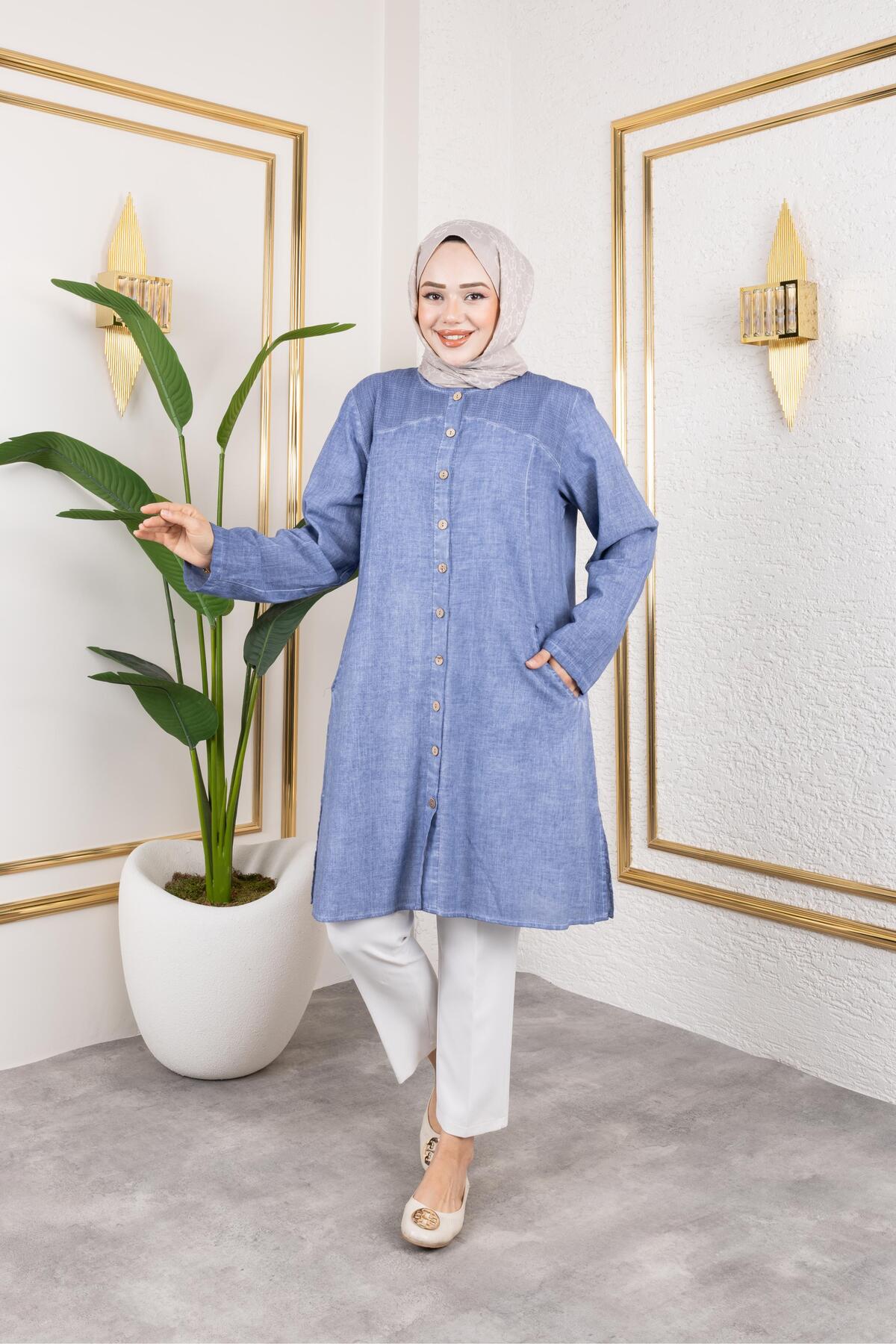 FİLE DETAYLI CEPLİ TUNİK