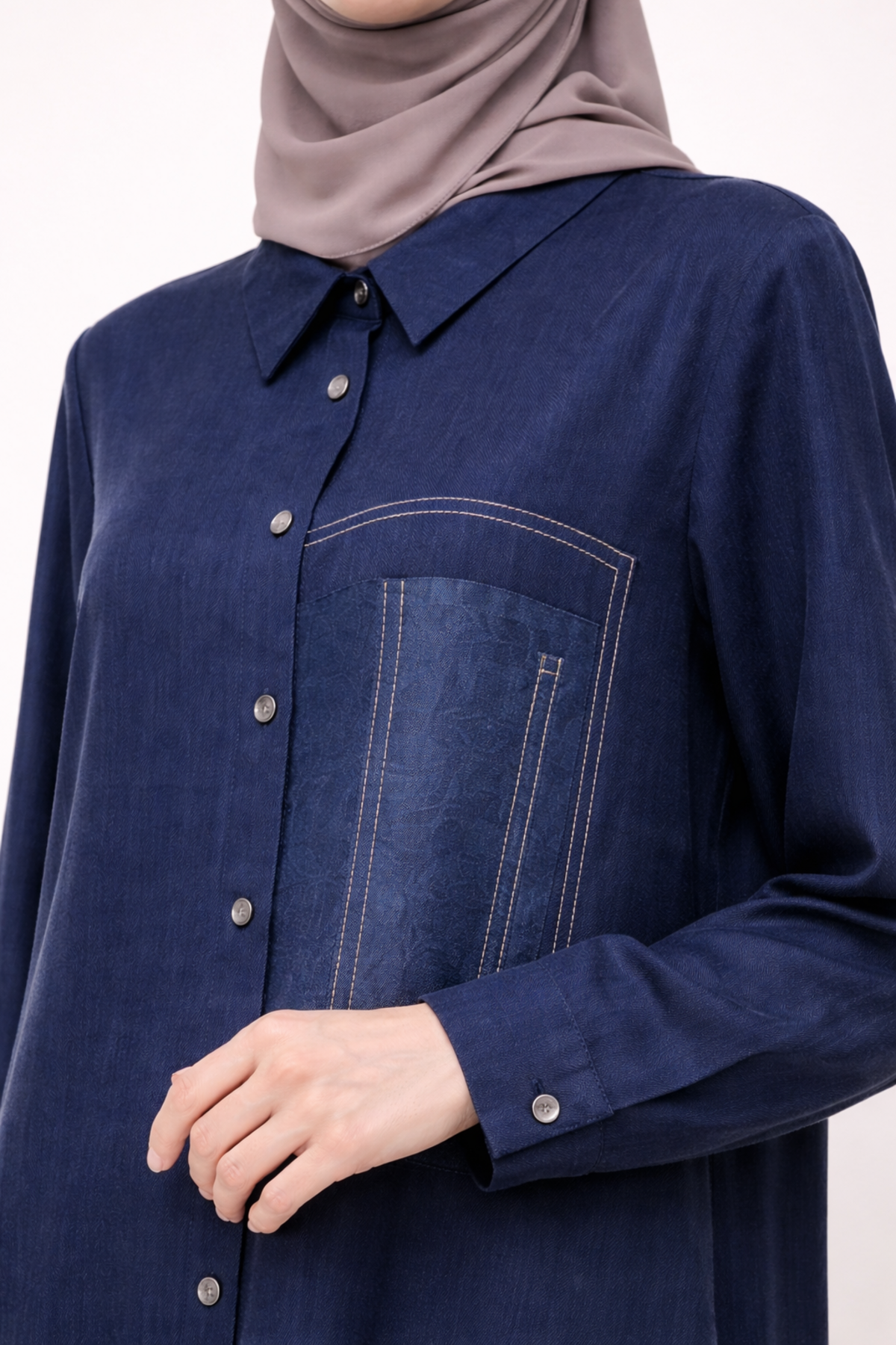 DİKİŞLİ CEP DESENLİ PANTOLONLU TAKIM