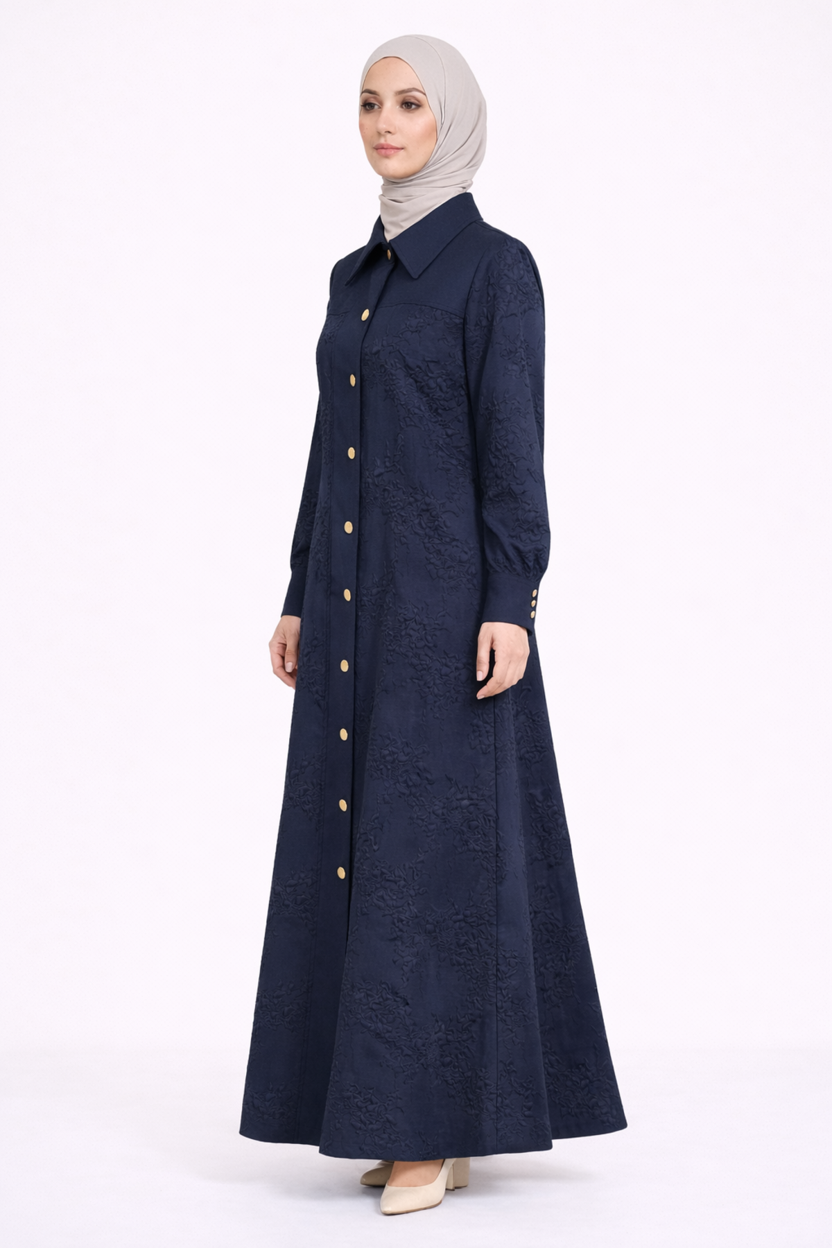 DESENLİ YAN ZIMBA DETAYLI KAP